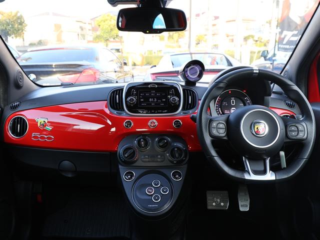 アバルト595 ベースグレード ユーザー買取車/ロッソアバルト/前後ドラレコ/純正オーディオ/純正AW/禁煙車/リヤソナー/ETC/ロッソアバルト/Bluetooth/スポーツモード/MTモード付(2枚目)