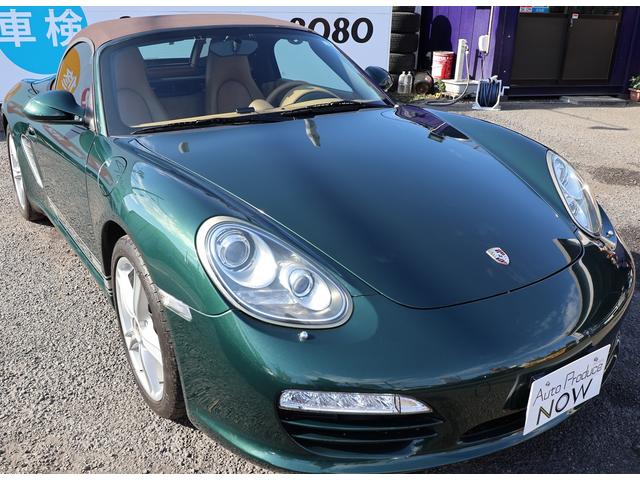 ボクスター ボクスター　ボクスター（２名）／ＰＤＫ／スポーツクロノパッケージ／ベージュ内装／ブラウン幌／レーシンググリーン／ＢＯＳＥサラウンド／純正ナビ／バックカメラ／純正１８インチＡＷ／シートヒーター／禁煙車（7枚目）