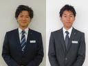 武田(左):お客様ファーストがモットーです。おもてなしの精神で精一杯努めさせて頂きます。穐山(右):大阪出身です。全力でお客様をサポート致します。お笑い以外はお気軽にご相談ください。