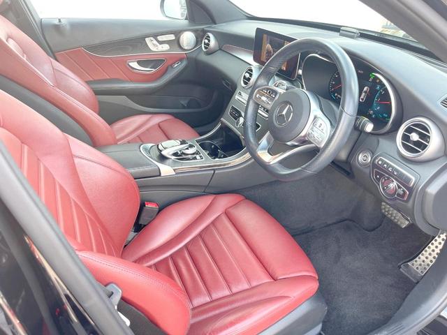 Ｃクラス Ｃ２００アバンギャルド　ＡＭＧライン　１オーナー　レザーエクスクルーシブＰＫＧ　レーダーセーフティＰＫＧ　赤革シート　Ａｐｐｌｅｃａｒｐｌａｙ　純正ナビＴＶ　バックカメラ　Ｂｕｒｍｅｓｔｅｒ　ＨＵＤ　純正１８インチＡＷ　ＥＴＣ　禁煙車（9枚目）