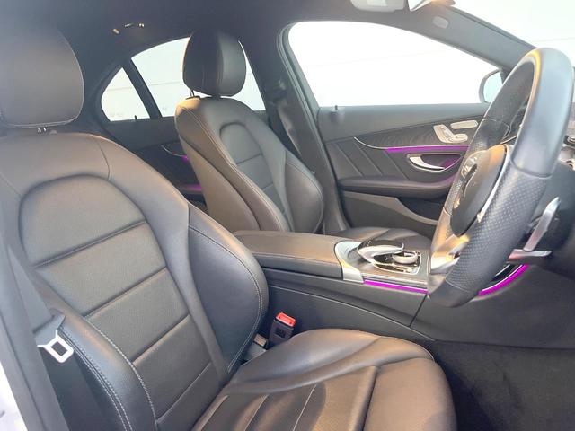 Cクラス C200ローレウスエディションスポーツプラスパック 特別仕様車 レーダーセーフティPKG HUD 革シート 純正ナビTV リアビューカメラ キーレスゴー シートヒーター パワーシート LEDヘッドライト ハイビームアシスト 純正18インチアルミ 禁煙(9枚目)