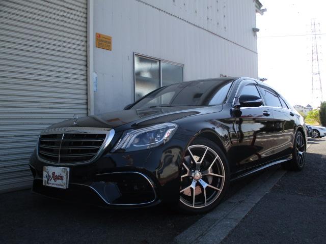 Ｓ６３　ロング　ターボディーラー車　後期テール＆ヘッドライト　右Ｈ　黒革サンルーフ禁煙　２０１８年以降後期型Ｓ６３フルエアロ　２０ＡＷ　地デジＨＤＤナビ、Ｂカメラ　ステアリングヒーター(3枚目)