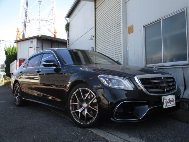 Ｓ６３　ロング　ターボディーラー車　後期テール＆ヘッドライト　右Ｈ　黒革サンルーフ禁煙　２０１８年以降後期型Ｓ６３フルエアロ　２０ＡＷ　地デジＨＤＤナビ、Ｂカメラ　ステアリングヒーター(9枚目)