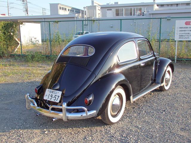 ビートル オーバル 空冷VW 1957年式 TYPE-1 OVAL 純正ステアリング 純正ホイール&キャップ  ファイヤストーンホワイトリボン 純正ボディモール  純正バンパー  純正リアクオーターポップアップウインドウ(4枚目)