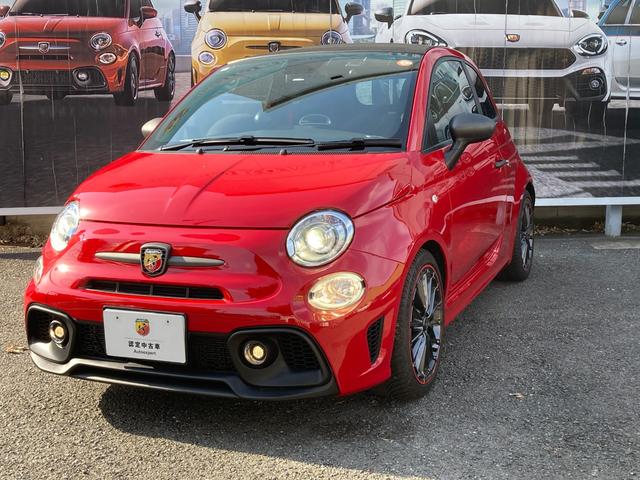 アバルト595C F595C ワンオーナー 禁煙車 カブリオレ マニュアルミッション 専用17インチホイール リアパーキングセンサー オートライト オートワイパー レコードモンツァマフラー バックカメラ フォグライト 2DNNナビ(36枚目)