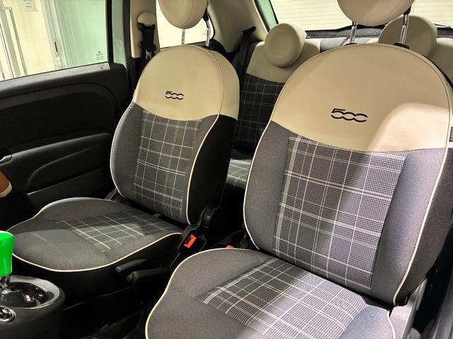 500 1.2 ポップ ETC ドラレコ前後 ワンオーナー 禁煙 正規認定中古車 弊社ユーザー仕入車両 チェック柄ファブリックシート AppleCarPlay&AndroidAuto対応オーディオ 本革巻きステアリング(22枚目)