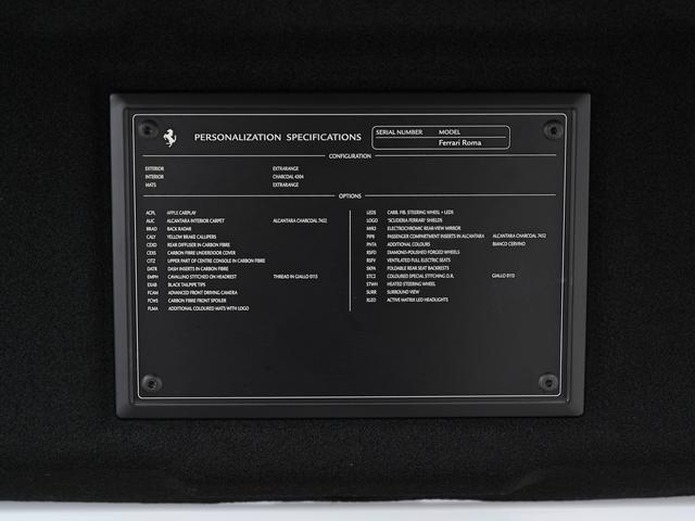 ローマ Ｆ１　ＤＣＴ　右Ｈ　カーボンＦＳＲ　フェラーリ認定中古車　メーカー保証付　フェラーリ・ロードサイドアシスタンス　Ｆｅｒｒａｒｉ　Ａｐｐｒｏｖｅｄ（32枚目）