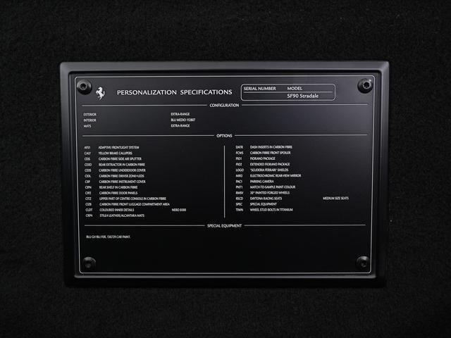 ＳＦ９０ストラダーレ アセット　フィオラノ　Ｆ１　ＤＣＴ　Ｅ４ＷＤ　左Ｈ　フェラーリ認定中古車　メーカー保証付　フェラーリ・ロードサイドアシスタンス　Ｆｅｒｒａｒｉ　Ａｐｐｒｏｖｅｄ（32枚目）