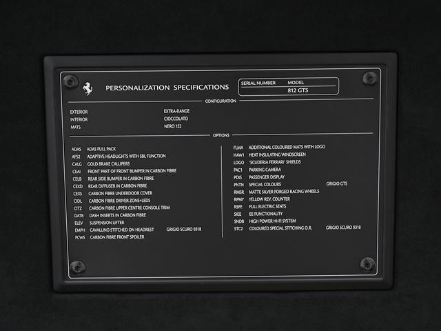 ８１２ＧＴＳ Ｆ１　ＤＣＴ　左Ｈ　スペシャルカラー（Ｇｒｉｇｉｏ　ＧＴＳ）　フェラーリ認定中古車　メーカー保証付　フェラーリ・ロードサイドアシスタンス　Ｆｅｒｒａｒｉ　Ａｐｐｒｏｖｅｄ（32枚目）