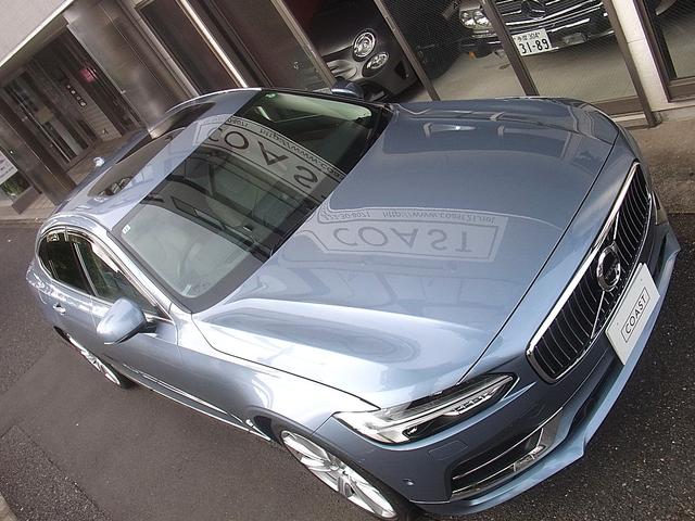 S90 T6 AWD インスクリプション ガラスサンルーフ ファインナッパレザー シートヒーター ベンチレーション ステアリングヒーター マッサージ機能 B&Wプレミアムオーディオ 9インチナビ TV 360カメラ ドラレコ レーダー(6枚目)