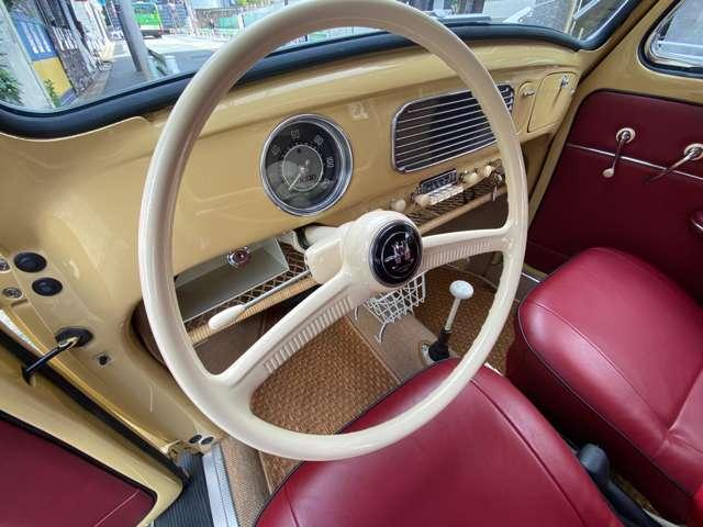 タイプI オーバルウインドウ フルレストア車両 スポルトマチック改装 クーラー ディスクブレーキ(14枚目)