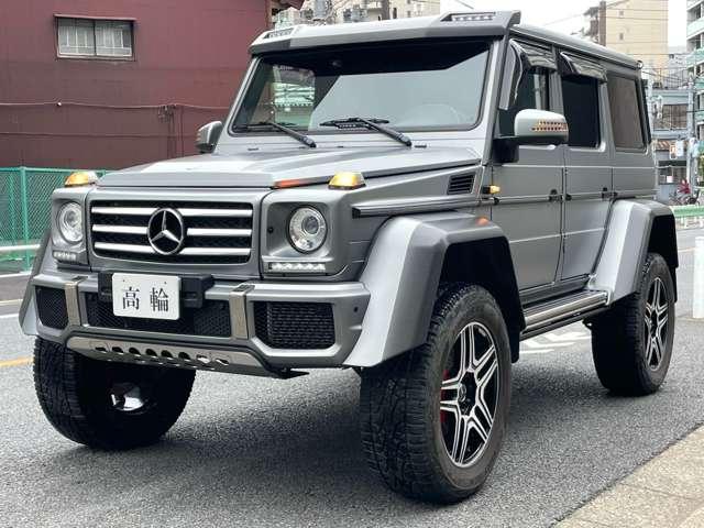 Gクラス G550 4×4 スクエアード 正規D車 4WD 受注生産モデル OP外装色 デジーノマグノプラチナムマット カーボン製オーバーフェンダー ツインサスペンション ドア開閉連動電動サイドステップ 360度カメラ(4枚目)