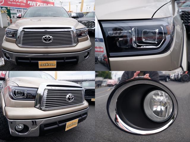 タンドラ クルーマックス リミテッド V8 新車並行 2WD BWオーバーフェンダー LINE-X荷台 ハードトノカバー 新品ヘッドライト CORSA2本出しマフラー チルト&スライドサンルーフ レッドロックレザー内装 シートヒーター(6枚目)