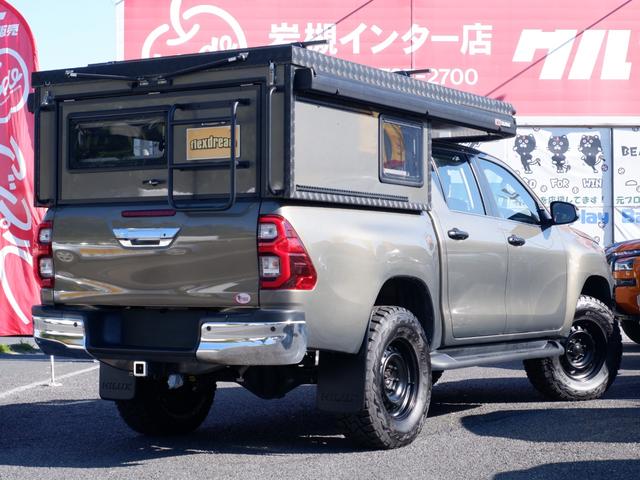 ハイラックス Ｚ　ＦＴポーター１２５　元デモカー販売　オーバーランドスタイル　８ナンバーキャンピング登録　荷台ＬＩＮＥ－Ｘ　ＬＥＤライトバーソーラー有り電源システム　ＯＭＥ　ＢＰ－５１ショック　オプカン　各カメラ（3枚目）