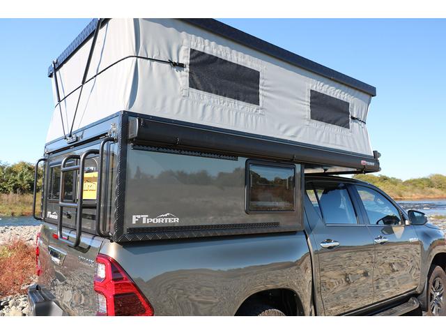 ハイラックス Ｚ　ＦＴポーター１２５　元デモカー販売　オーバーランドスタイル　８ナンバーキャンピング登録　荷台ＬＩＮＥ－Ｘ　ＬＥＤライトバーソーラー有り電源システム　ＯＭＥ　ＢＰ－５１ショック　オプカン　各カメラ（11枚目）