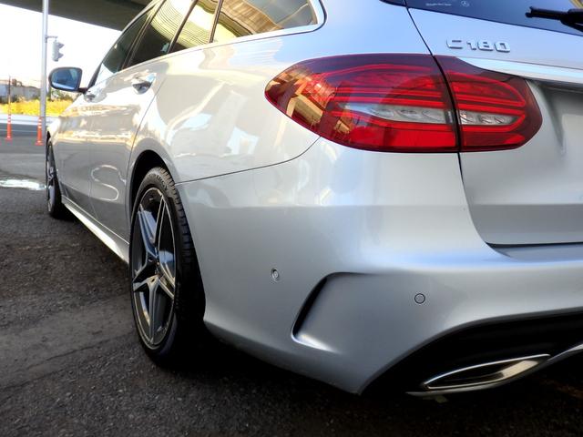 Cクラスステーションワゴン C180ステーションワゴンアバンギャルドAMGライン 後期モデル レーダーセーフティPKG AMG18AW AMGフルエアロ ブラックレザーインテリア HDDナビ フルセグTV Bカメラ LEDヘッドライト シートヒーター メモリーパワーシート 禁煙車(26枚目)