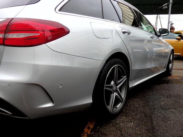 Cクラスステーションワゴン C220d ステーションワゴン スポーツ本革仕様 AMG18AW AMGフルエアロ ブラックレザー HDDナビ フルセグTV USB BTオーディオ Bカメラ ヘッドアップディスプレイ PTS ドラレコ ETC パワーリアゲート パドルシフト(21枚目)