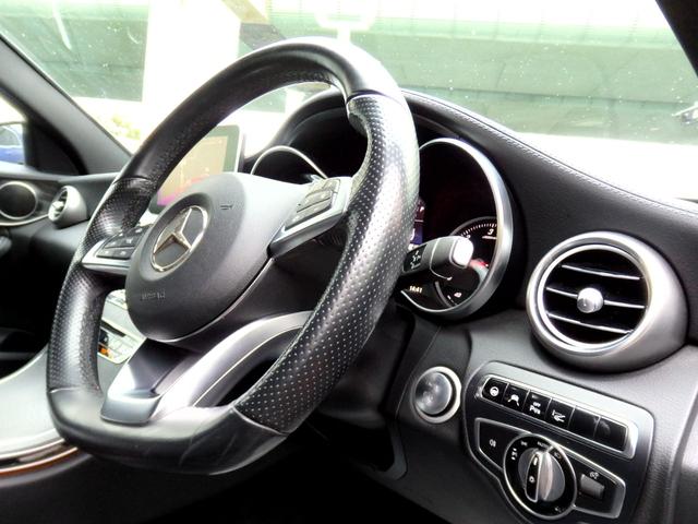 Cクラスステーションワゴン C220d ステーションワゴン スポーツ本革仕様 AMG18AW AMGフルエアロ ブラックレザー HDDナビ フルセグTV USB BTオーディオ Bカメラ ヘッドアップディスプレイ PTS ドラレコ ETC パワーリアゲート パドルシフト(34枚目)
