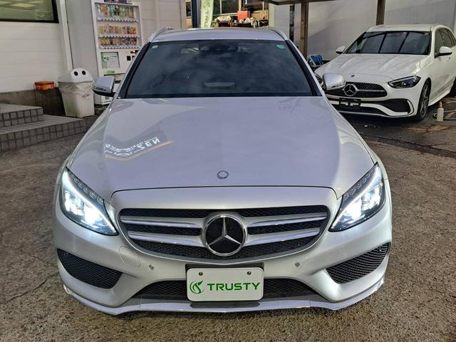Cクラスステーションワゴン C200 ステーションワゴン スポーツ本革仕様 1オーナー車 AMG18AW AMGフルエアロ ブラックレザーインテリア HDDナビ フルセグTV Bカメラ LEDヘッドライト レーダーセーフティPKG パワーバックドア パドルシフト マルチステア(14枚目)