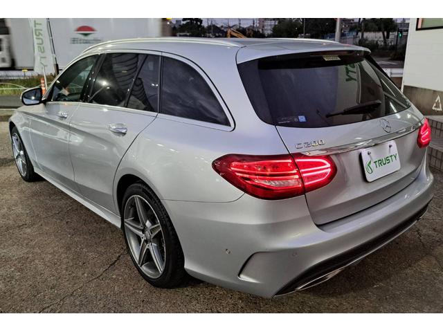 Cクラスステーションワゴン C200 ステーションワゴン スポーツ本革仕様 1オーナー車 AMG18AW AMGフルエアロ ブラックレザーインテリア HDDナビ フルセグTV Bカメラ LEDヘッドライト レーダーセーフティPKG パワーバックドア パドルシフト マルチステア(16枚目)