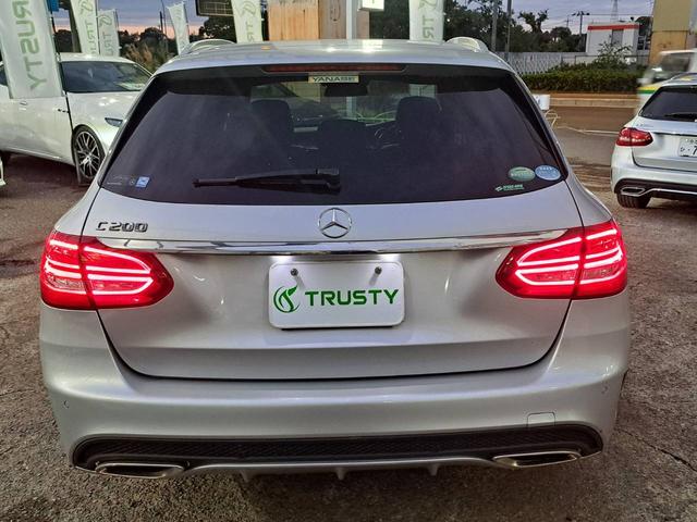 Cクラスステーションワゴン C200 ステーションワゴン スポーツ本革仕様 1オーナー車 AMG18AW AMGフルエアロ ブラックレザーインテリア HDDナビ フルセグTV Bカメラ LEDヘッドライト レーダーセーフティPKG パワーバックドア パドルシフト マルチステア(17枚目)