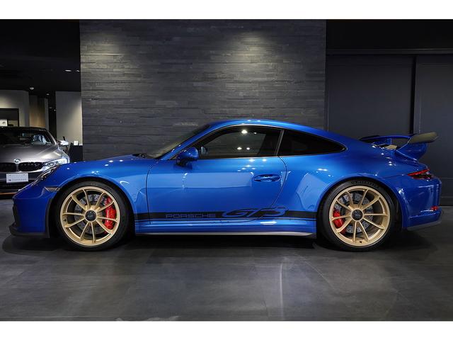 ９１１ ９１１ＧＴ３　４．０　６ＭＴ　後期　スポーツクロノＰＫＧ　サファイアブルーメタリック　スポーツエグゾースト　フロントリフト　ＰＤＬＳ付きＬＥＤヘッドライト　２０ＡＷ（3枚目）