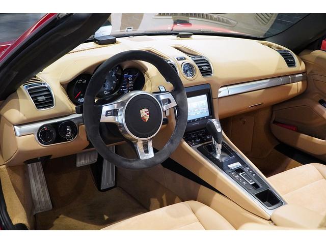 ボクスター ボクスターS S PDK 左ハンドル 希少色アマランスレッド スポーツクロノPKG パワークラフトマフラー ベージュインテリア ブラウン幌 MY2014 PDLS(12枚目)