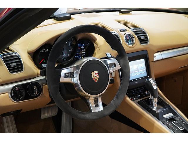 ボクスター ボクスターS S PDK 左ハンドル 希少色アマランスレッド スポーツクロノPKG パワークラフトマフラー ベージュインテリア ブラウン幌 MY2014 PDLS(13枚目)