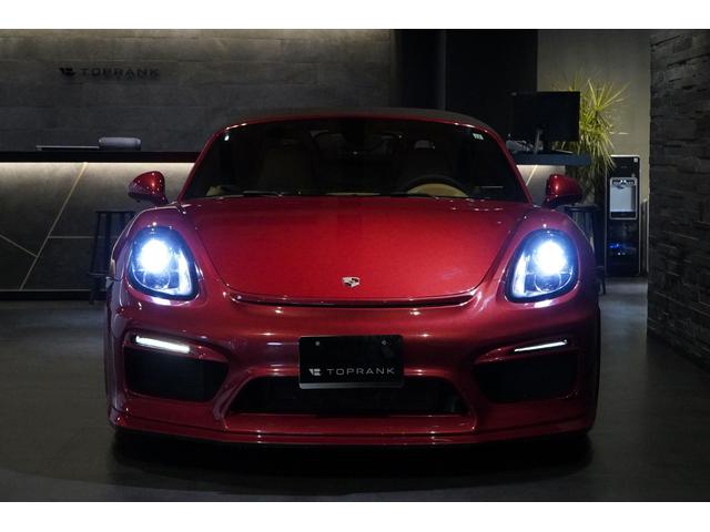 ボクスター ボクスターS S PDK 左ハンドル 希少色アマランスレッド スポーツクロノPKG パワークラフトマフラー ベージュインテリア ブラウン幌 MY2014 PDLS(25枚目)