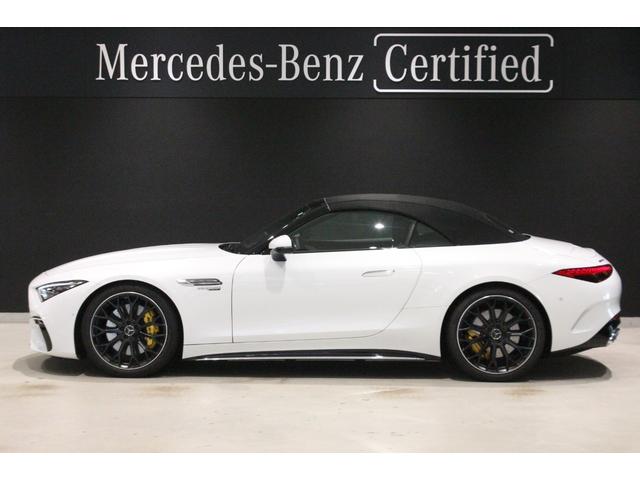 ＳＬ ＳＬ６３　４マチック＋　弊社元デモカー　新車保証継承　オパリスホワイト　アップルカープレイ　Ｂｒｕｍｅｓｔｅｒサウンドスピーカー　ワイヤレスチャージング　３６０°カメラシステム　エアスカーフ　ＡＭＧパフォーマンスステアリング（5枚目）