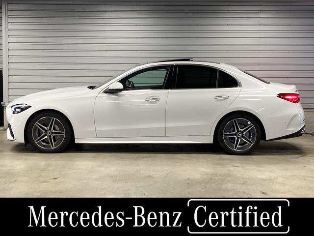 Cクラス C200 4マチックアバンギャルド AMGライン 新車保証継続 認定中古車 デモカー AMGラインパッケージ 360°カメラシステム  サンルーフ 4輪駆動 ヘッドアップディスプレイ オパリスホワイト(有償カラー) メモリー付きパワーシート(2枚目)