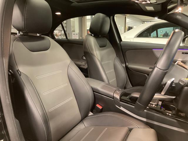 Aクラスセダン A200dセダンAMGレザエクスクルーシブパッケージ 認定中古車 デモカー AMGラインパッケージ 360°カメラシステム サンルーム ヘッドアップディスプレ ブランドロゴプロジェクター コスモスブラック(有償カラー) シートヒーター(6枚目)