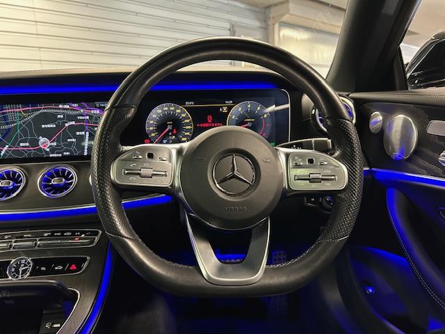 Eクラス E200 クーペ スポーツ 認定中古車 弊社ユーザー様お下取り レーダーセーフティPKG レザーPKG パノラマ オブシディアンブラック 前席パワーシート シートヒーター ブルメスターサウンド 360度カメラ(8枚目)