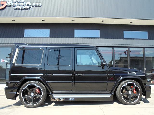 Ｇ５５　ＡＭＧロング　フルエアロカスタム　ローダウン　左右４本出しマフラー　社外２２ＡＷ　黒革　サンルーフ　社外ナビ・ＴＶ　Ｂカメラ　パワーシート　シートヒーター　ウッドコンビハンドル　ホワイトカーボン　ＥＴＣ(8枚目)