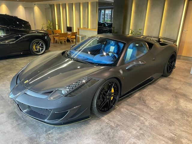 ４５８イタリア ベースグレード　ＭＡＮＳＯＲＹ　Ｃｕｓｔｏｍ　イノテック可変マフラー　スペチアーレシフトゲート　ノビテックサスペンション　ヘッドレスト跳馬刺繍　ＡＤＶ１　２１／２２インチ　カーボンドアミラー　内装フルカーボン（5枚目）