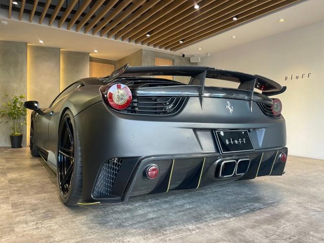 ４５８イタリア ベースグレード　ＭＡＮＳＯＲＹ　Ｃｕｓｔｏｍ　イノテック可変マフラー　スペチアーレシフトゲート　ノビテックサスペンション　ヘッドレスト跳馬刺繍　ＡＤＶ１　２１／２２インチ　カーボンドアミラー　内装フルカーボン（10枚目）