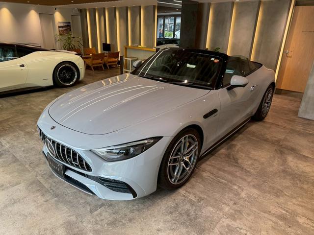 SL SL43 ヘッドアップディスプレイ アルペングレー 新車保障継承付 イエローキャリパー ナッパ革シート シートヒーター ベンチレーション ワイヤレス充電 全周囲カメラ パワーバックドア 黒幌 LEDヘッドライト(4枚目)