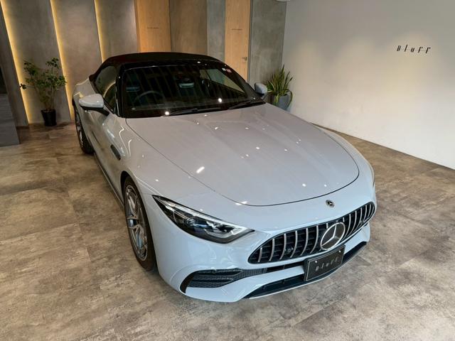 SL SL43 ヘッドアップディスプレイ アルペングレー 新車保障継承付 イエローキャリパー ナッパ革シート シートヒーター ベンチレーション ワイヤレス充電 全周囲カメラ パワーバックドア 黒幌 LEDヘッドライト(6枚目)
