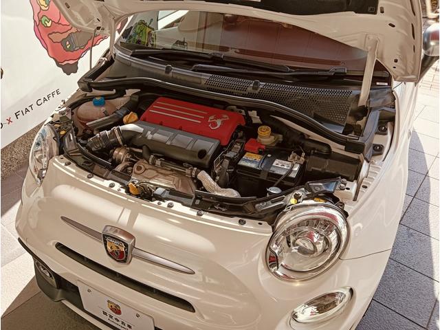 アバルト595 ツーリズモ ブラウンレザーシート 純正ナビゲーション バックカメラ パドルシフト キセノンヘッドライト(43枚目)