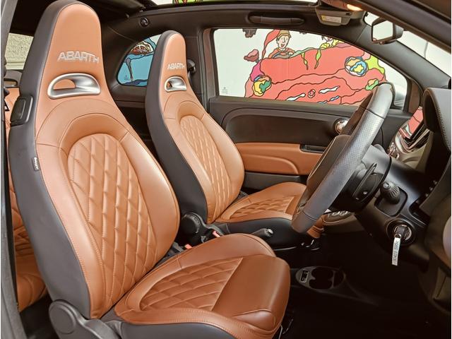 アバルト595C ツーリズモ 電動オープントップ ブラウンレザーシート 純正ナビゲーション バックカメラ(11枚目)