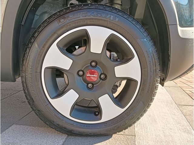 １５インチスチールホイールと樹脂製キャップの組み合わせです。