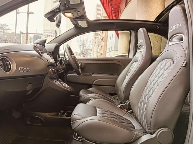 アバルト595C ツーリズモ 電動オープントップ ブラックレザーシート 純正17アルミ パドルシフト キセノンヘッドライト(12枚目)