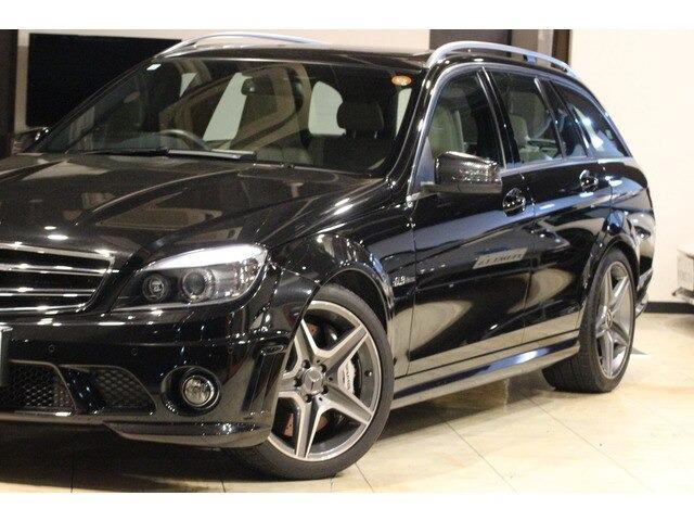 Ｃクラスステーションワゴン Ｃ６３　ＡＭＧ　ステーションワゴン　ディ－ラ－車　屋内保管車　ベ－ジュ革シ－ト　６．２Ｌ　Ｖ８エンジン　純正カ－ボンドアミラ－　禁煙車　ルーフレール　ＨＤＤナビ　フルセグＴＶ　バックカメラ　衝突軽減ブレーキ　クリアランスソナー（3枚目）