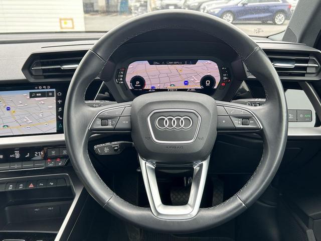Ａ３ スポーツバック３０ＴＦＳＩ　コンビニエンス＆アシスタンスＰＫＧ　ナビケーションＰＫＧ　スマホ連携　ＡＣＣ　レーンアシスト　パークアシスト　サイドアシスト　バーチャルコックピット　パドルシフト　シートヒーター　１オーナー（39枚目）