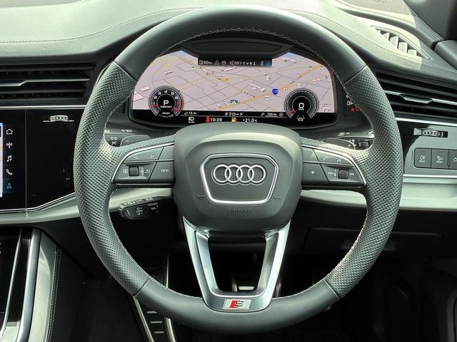Ｑ８ ５５ＴＦＳＩクワトロ　Ｓライン　ブラックスタイリングＰＫＧ　Ｂａｎｇ＆Ｏｌｕｆｓｅｎ　コンフォートアシスタンスＰＫＧ　マトリクスＬＥＤ　シートベンチレーション　２２インチＡＷ　オールホイールステアリング　ステアリングヒーター（25枚目）