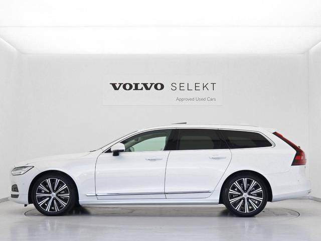 Ｖ９０ アルティメット　Ｂ５　電動パノラマサンルーフ　エアサス　社内使用　前後純正ドラレコ　Ｇｏｏｇｌｅ搭載　４８Ｖ　１９インチダイヤモンドカットＡＷ　白革　ｈａｒｍａｎ／ｋａｒｄｏｎサウンド　前後シートヒーター　シートエアコン（6枚目）