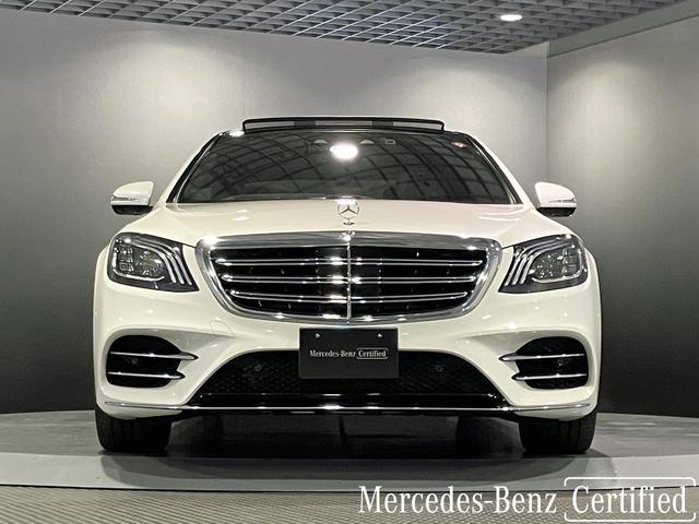 Ｓクラス Ｓ４５０　ＡＭＧライン　認定中古車　ダイヤモンドホワイト　ベーシックパッケージ　３６０°カメラシステム　メモリー付きパワーシート　シートヒーター　パノラミックスライディングルーフ　アンビエントライト　本革シート（8枚目）