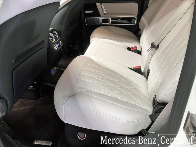 Ｇクラス Ｇ４５０ｄ　ＡＭＧラインパッケージ　認定中古車　オパリスホワイト　マニュファクチャープログラムプラス　同色スペアタイヤリング　Ｂｕｒｍｅｓｔｅｒサウンドシステム　シルバーシートベルト　３６０°カメラシステム　メモリー付きパワーシート（32枚目）