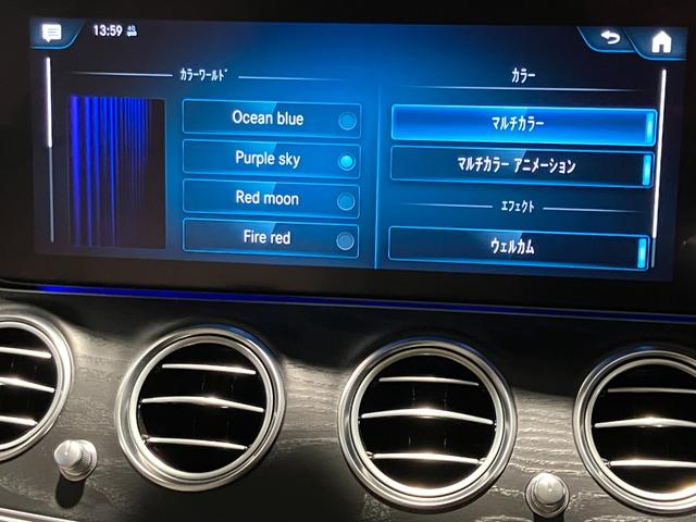Eクラスオールテレイン E220d 4マチック オールテレイン 認定中古車 ノーティックブルー エクスクルーシブパッケージ パノラミックスライディングルーフ 360°カメラシステム Burmesterサウンドシステム ヘッドアップディスプレイ アンビエントライト(17枚目)