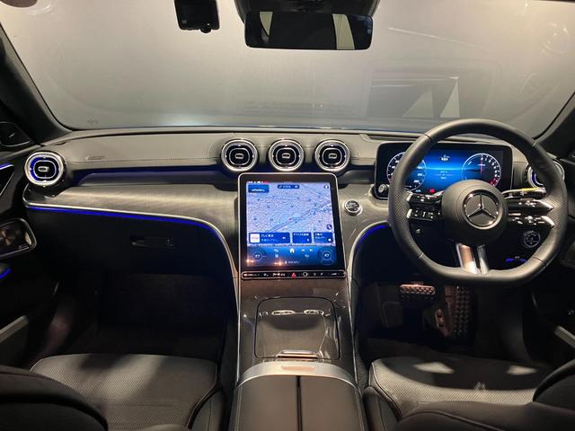 Ｃクラス Ｃ３５０ｅスポーツ　認定中古車　レーダーセーフティパッケージ　３６０°カメラシステム　アンビエントライト　パノラミックスライディングルーフ　ＡＭＧラインパッケージ　メタリックペイント　スペクトラルブルー（12枚目）